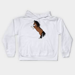 Bay Rearing Gypsy Vanner Kids Hoodie